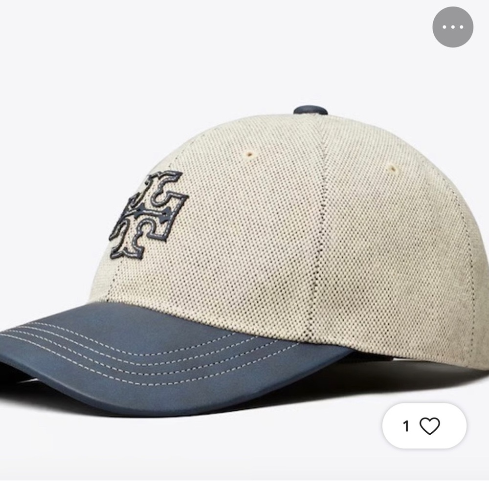 Tory Burch Beige and Blue Cap